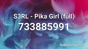 Sasageyo roblox id the track sasageyo has roblox id 940721282. S3rl Pika Girl Full Roblox Id Roblox Music Codes