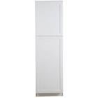Edson 24-inch W x 84-inch H x 24.5-inch D Shaker Style Assembled Kitchen Pantry Cabinet/Cupboard in Solid White with Adjustable Shelves (T248424L)  Hampton Bay