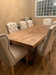 V Legs 100 Handmade Dining Table In 160cm 180cm And 200cm Long By Thefurnitureartists On Etsy Handmade Dining Table Dining Table Dining