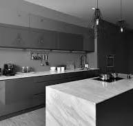 Contemporary kitchen - MOD 4 - Alustil - glass / marble ...
