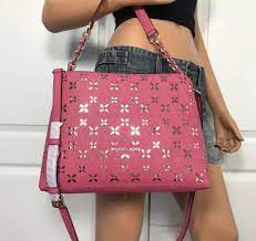 Nwt Michael Kors Portia Large Perforated Leather Satchel Bag Tulip Shoulder 398 Bags Leather Satchel Bag Tote Bags Sewing