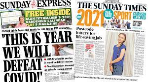 Find covid 19 news headlines, photos, videos, comments, blog posts and opinion at the indian express. Newspaper Headlines Covid Jab Postcode Lottery And Pm S Pledge To Defeat Virus In 2021 Bbc News
