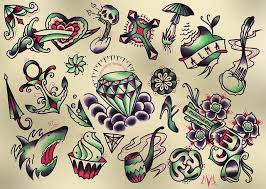 Old Flash Set Traditional Tattoo Flash Traditional Tattoo Old School Tattoo