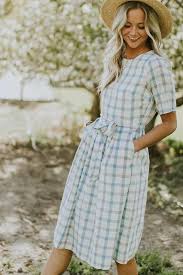 Georgia Plaid Dress Roolee Summer Dress Outfits Modest Dresses Modest Fashion