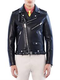 Burberry Prorsum Black Leather Biker Jacket Jackets