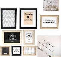 HOME DECO FACTORY - HD4691 Ensemble Cadre Photo Mural en Bois - Décoration  Moderne et Ludique - Conçu pour Salon ou Chambre - 1 Photo 15 x 20 cm - 3  ...
