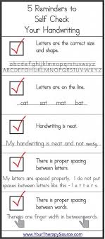 Free 5 Self Check Reminders For Handwriting Bookmarks Handwritingtips Occupational Therapy Handwriting Teaching Writing Handwriting Activities