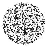 Folk art flowers mandala coloring page. Coloring Pages Summer S Mandalas Morning Kids