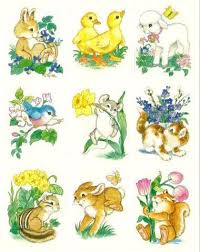 Eureka Sticker Sheet Spring Animals Vintage Drawing Animal Stickers Animal Art