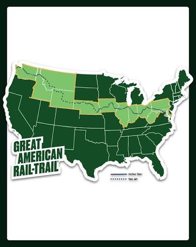 America's 1st cross-country multiuse trail is getting closer to a full 3,700 miles. The @greatamericanrailtrail is more than 55% complete—that means it's already providing opportunities to walk, ride, run and explore while
