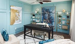 May 22, 2020 · if you have a small bedroom don't feel like you have to stick to pale blue shades. Trendy Accents For Your Home Office From Gold To Gorgeous Prints