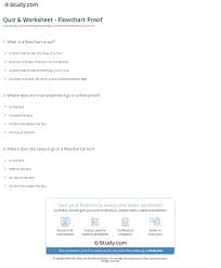 Quiz Worksheet Flowchart Proof Study Com