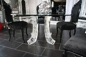 Hollywood Glamorous Round Dining Table Dining Table Farm Table Dining Room Black Dining Room Table