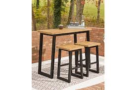 Find your outdoor table easily amongst the 833 products from the leading brands (fermob. Town Wood Outdoor Counter Table Set Set Of 3 Ashley Furniture Homestore