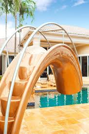 Sleek Sculptural Water Slides For The Modern Pool Swimming Pool Slides Pool Water Slide Inground Pool Slides