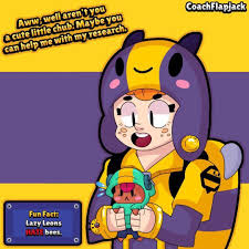 Bea With A Lazy Leon Credit U Coachflapjack Follow Brawl Skins Follow Brawl Skins To See The Latest Skins News Fun Facts Star Art Brawl