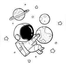 Pin By Terezazednikova On Lidos Space Drawings Earth Drawings Astronaut Drawing