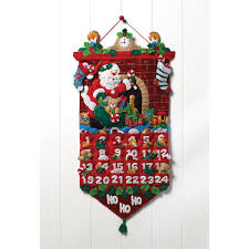 Shop Plaid Bucilla Seasonal Felt Home Decor Advent Calendar Kits Must Be Santa 86312 86312 In 2020 Felt Christmas Ornaments Christmas Advent Calendar Christmas Craft Kit