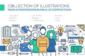 Professions Compositions Bundle Website Banner Website Design Flat Design Website