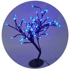 Luminaria Arvore Flor De Cerejeira Azul 60 Leds Abajur Wincy Em Promocao Ofertas Na Americanas