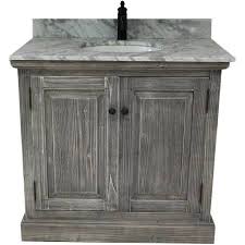 New yorker double sink bathroom vanity with marble countertop. 36 Inch Rustic Single Sink Bathroom Vanity Wk1836 Marble Top