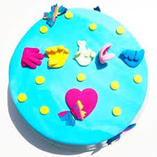 Gateau Mot Merci Langue Des Signes Lsf Cake Cakedesign Birthdaycake Fondant Fondantcake Cakedecorating Customca Cake Design Gateau Gateau Anniversaire