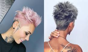 Short haircuts for gray hair that are curly in texture can easily be styled in a modern, rounded shape. 23 Short Spiky Haircuts For Women Stylesrant
