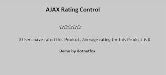 Ajax Rating Control Example With Database In Asp Net