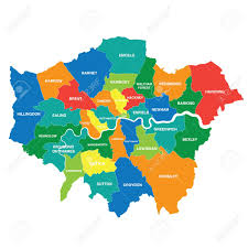 Citymap will help you find addresses, streets, and city places of interest such as libraries, community centres, and parks and recreation facilities. Greater London Map Showing All Boroughs Stock Photo Picture And Royalty Free Image Image 92939453