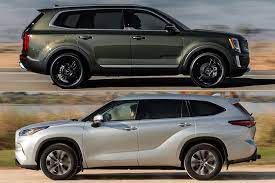 Read our opinion and compare specs including price, safety, mpg, cargo capacity, interior features and more. 2020 Kia Telluride Vs 2020 Toyota Highlander Which Is Better Autotrader