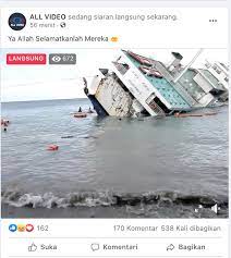 Beli yang sedang bersandar di dermaga perigi piai sebelum sempat menurunkan penumpang mengalami miring sebelah kanan dan air masuk kedalam. Hoaks Pertama 2021 Video Siaran Langsung Kapal Tenggelam Medcom Id
