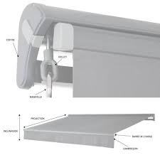 Le déploiement de ce store se fait manuellement. Store Banne Shado 3x2m Semi Coffre Taupe Aluminium Systeme Manuel Toile Polyester Enduite 280g