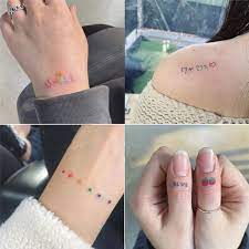 Get acquainted with hyuna's tattoo. Hyuna Ins Serie Bunte Regenbogen Ausdruck Tattoo Aufkleber Gesicht Hand Schone Korper Kunst Gefalschte Temporare Tatowierung Wasserdichte Taty Temporary Tattoos Aliexpress