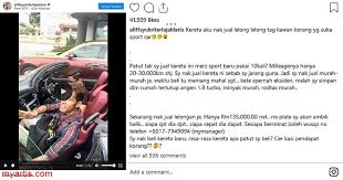 Explore tweets of panda jual kereta @pandaphiler on twitter. Myartis Com Myartis My Artis Bila Aliff Syukri Mahu Lelong Kereta Mewah Saya Jarang Guna Hanya Rm135 000 Net