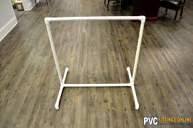 Repeat these same steps to create an identical back side which will then be connected to the side you just made. Diy Pvc Clothes Rack Easy Diy With Pvc Pipe And Fittings