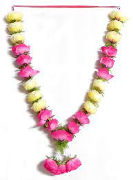 Pink And Light Yellow Rose Garland 46 Inches Ribbon 20 Inches Flower Garland Wedding Wedding Flowers Pink Roses Pink Wedding Flowers