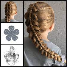 Stacked Pullthrough Braid With 3d Round Braid And A Beautiful Hairclip From The Webshop Www Goudhaartje Nl Worldwide Sh Hair Styles Hair Designs Girl Hair Dos