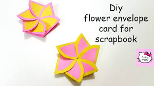 Score a piece of 7½x7½in cardstock at 2½ and 5in on both sides. Diy Flower Envelope Card Tutorial Tutorial For Scrapbook Tutorial For Explosion Box Youtube
