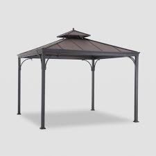 You pick the gazebo and your price includes delivery! Hampton Bay Haden 10 Ft X 10 Ft Copper Square Steel Hard Top Gazebo L Gz680pst M The Home Depot