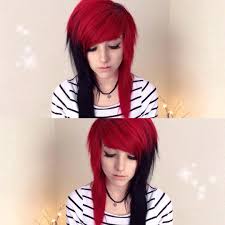 I understand the struggle well, because i recently ombre'd my black hair. Alex On Instagram Red Scene Hair Emo Scene Hair Hair Styles
