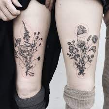 Delicate Geometric Flowers Floral Design Tattoo Tattoos Bouquet Tattoo Pretty Tattoos