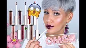 I will lswatch 10 colors and do a review of the formula. Nyx Professional Makeup Slip Tease Lip Laquer All 24 Shades Review Lip Swatches Youtube