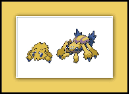 Free Pokemon Cross Stitch Pattern Joltik And Galvantula