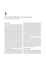 Pdf Ethics Of Keeping Mammals In Zoos And Aquariums