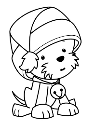 Punch holes on both sides of the mask and attach an elastic string. Christmas A Cute Little Dog Wearing Santas Hat On Christmas Coloring Page Puppy Coloring Pages Cute Coloring Pages Dog Coloring Page