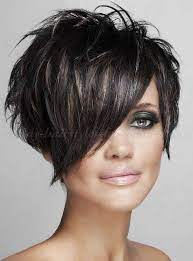 6 Short Hair With Long Bangs Short Hair Styles Hair Styles Short Hair Trends