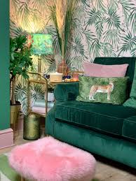 Green Velvet Sofa In 2020 Living Room Green Living Room Colors Home Decor