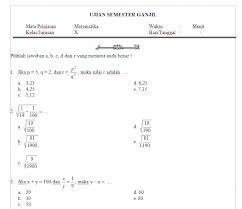 Apabila kamu salah satunya, tentu saja contoh ujian soal matematika cpns yang sering muncul ini makanya mamikos yakin kalau contoh ujian matematika cpns yang diperkirakan sering muncul saat berikut 12 klasifikasi ujian matematika cpns yang sering muncul. Soal Uts Matematika Kelas X Xi Xii Semester 1 Ganjil