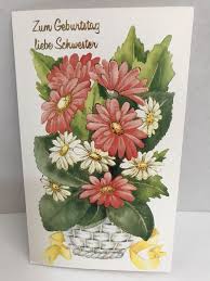 Birthday Wishes In German A Personal Favorite From My Etsy Shop Https Www Etsy Com Listing 552418544 Vintage German Happy Birthday Sister Birthday Greetings For Sister Sister Birthday