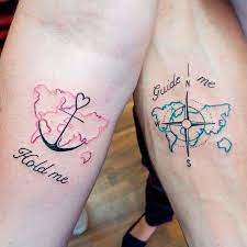 Matching foot tattoo for couple. Symbolic And Meaningful Couple Tattoos To Strengthen The Bond